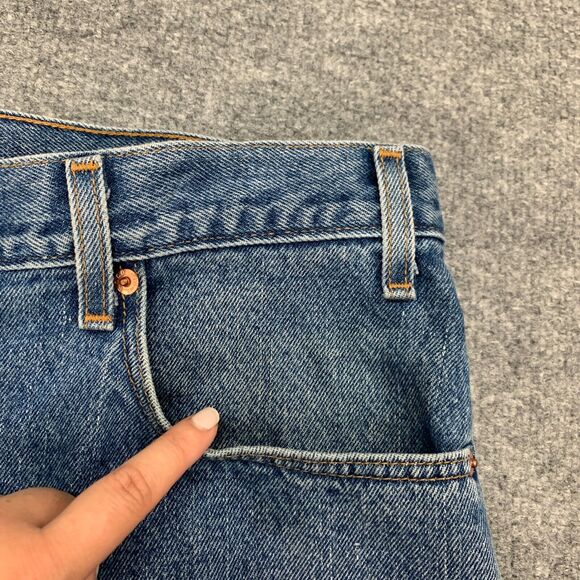 Vintage Levis 505 Jeans Mens 38 Blue Regular Fit Straight Denim High Rise 2002 - Picture 5 of 14